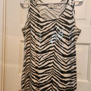 Zebra print tank top
